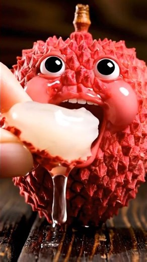 The Lychee That Couldn’t Resist a Bite 😳🍒 |ASMR #asmr #fruiteating #lychee