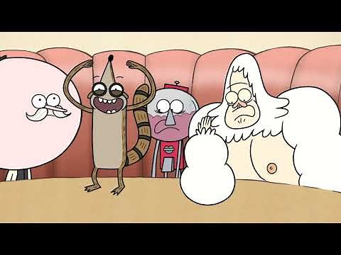 Regular Show - Rigby Beats Skips In Arm Wrestling!