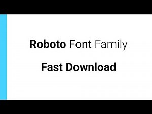 Free download Roboto font family!