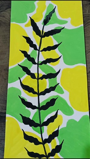Easy Asthetic Leaf Bookmark#shorts #drawing #art #art #artist #bairan #papercuts #mandalaart