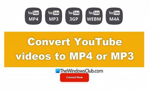 Convert YouTube videos to MP4 or MP3 using free software or online converters