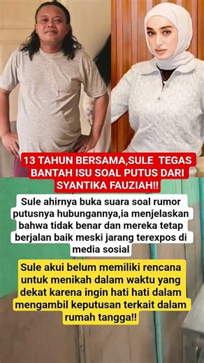 13 TAHUN BERSAMA,SULE TEGAS BANTAH ISU SOAL PUTUS DARI SYANTIKA FAUZIAH!! #sule #viral #news