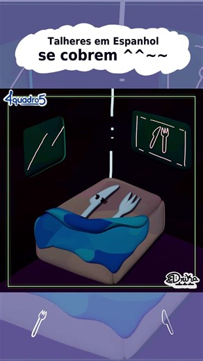 Talheres, cobertos - Cutlery, cuddle | Drika111 #funny #animation #animationmeme #animationvideo