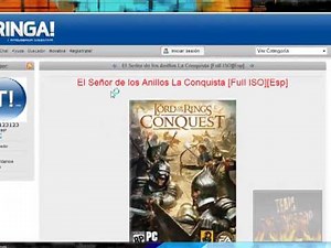 COMO DESCARGAR EL JUEGO DE: EL SEÑOR DE LOS ANILLOS LA CONQUISTA!!!