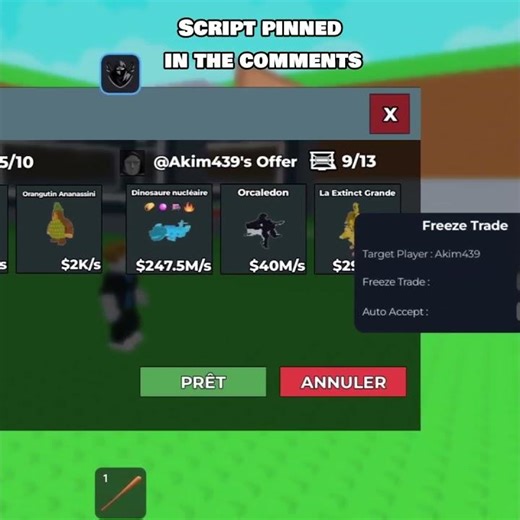 Steal A Brainrot Script *Op* Freeze Trade Machine 🌲👾 #roblox #stealabrainrot #fyp #delta #fyp