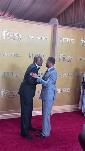 Delroy Lindo and Michael B. Jordan Exchange Greetings at Actor Awards