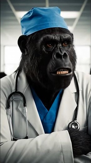 “Monkey Doctor in Hospital: You Won’t Believe What He Said 😱 | 4K Realistic Cinematic Scene”