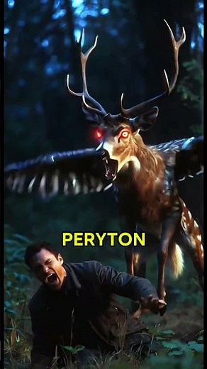 The Deer With A Human Shadow 😱 DON’T Trust The Peryton #cryptid #creepy #myths