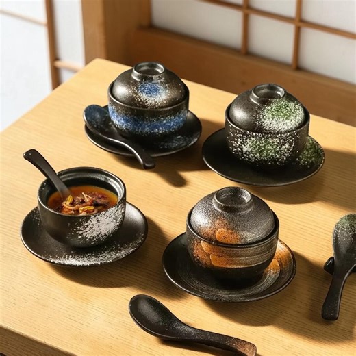 Japanese Ceramic Soup Pot With Lid Spoon | Individual Ramen Bowl, Donabe Style Stew Bowl, Stoneware Cooking Pot, Gift Kitchen Decor - Etsy