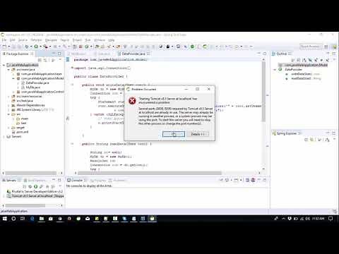 Java web application development | How to change port number in tomcat in eclipse