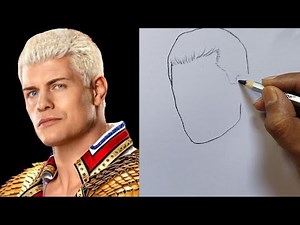 How to Draw Cody Rhodes / Wwe Cody Rhodes Easy Drawing