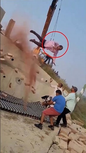 How to shoot a falling scene from a high place in movies - part 2 🤯 #shorts