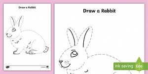 EYFS Draw a Rabbit Pencil Control Activity