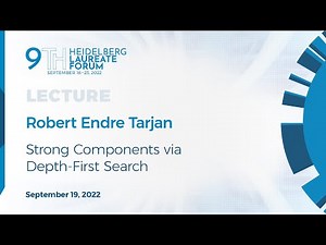 Lecture: Robert Endre Tarjan | September 19