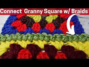 How to Connect Granny Squares with Slip Stitch Braid Method | The ZigZag Slip Stitch Join!