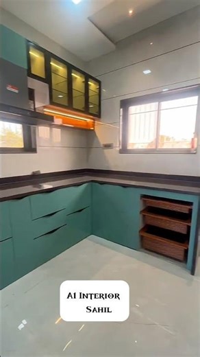 ultimate modular kitchen design #kitchen #interiordesign #modularkitchen #shorts