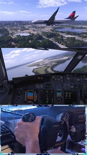 MSFS 2024 - PMDG 737 landing - Flight Simulator Realism #msfs2024 #msfs2020 #aviation #pmdg #reels | AirborneGeek