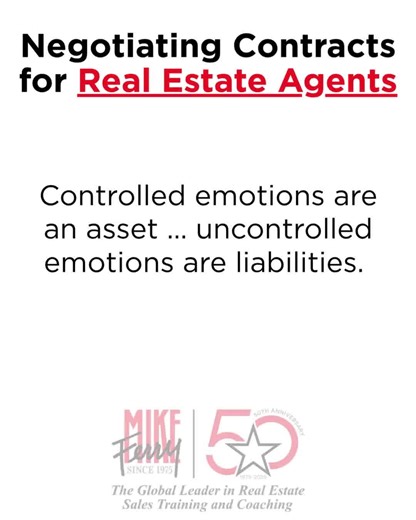 Here is what Mike Ferry ... The Global Leader in Real Estate Sales Training and Coaching ... says about negotiating contracts. #RealEstateAgent #RealtorLife #RealEstateCoaching #RealEstateTips #RealEstateTraining #SuccessMindset #MotivationDaily #BusinessGrowth #MikeFerry | The Mike Ferry Organization