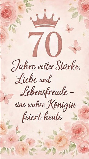 Geburtstag 70 Frau – Die schönsten Glückwünsche & Sprüche in 60 Sekunden #shorts
