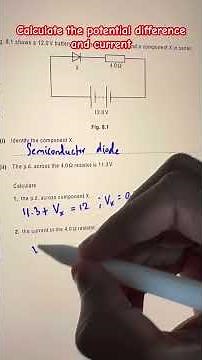 Calculate the potential difference and current