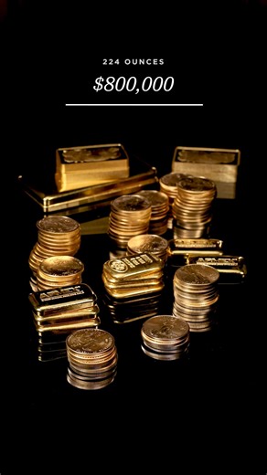 APMEX, Inc. on Instagram: "Almost to $1 million! This stack was worth $800,000 in melt value when we filmed this stacking video, but at the current spot price of over $4,000, this stack is now worth $900,000! Gold has increased by over 10% since we filmed. How much will this stack be worth in another month? #gold #goldstack #apmex #goldcoins #goldbars #goldbugs #asmr"