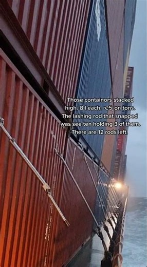 Container Stacks Flexing in Violent Roll