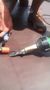 How to weld PVC flat roof membrane