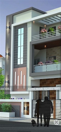 Duplex house front 3d elevation design in #nagpur #home #architecture #youtubeshorts
