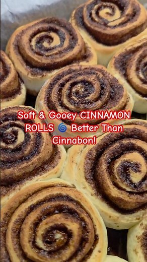 Fluffy CINNAMON ROLLS 🌀 Soft & Gooey Homemade Cinnabon Buns!