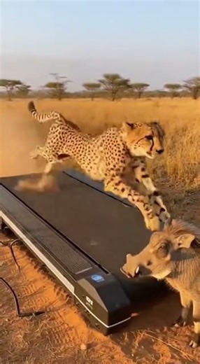 Cheetah Full-Speed Savanna Treadmill Sprint 🐆💨