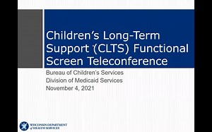 CLTS Functional Screen November 2021 Teleconference