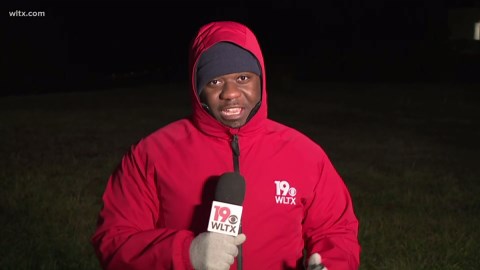 Freezing rain begins to fall in Newberry County