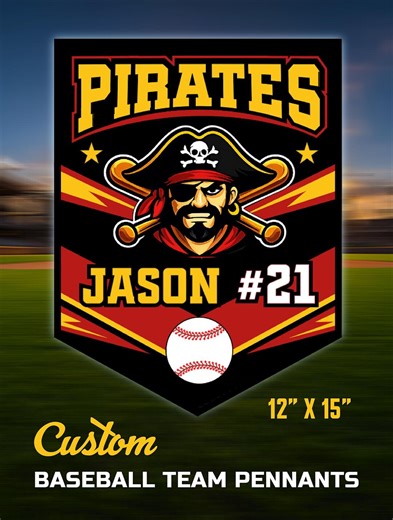 Baseball Team Pennant Custom | Personalized Softball Vinyl Banner | Little League Home Plate Pennants - Etsy
