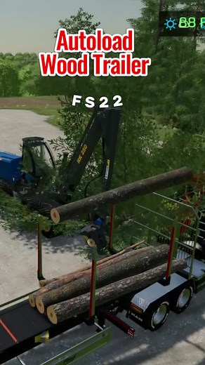 Autoload Wood Trailer Mod FS22 #fs22mods #fs22mod #fs22video #fs22gameplay #modsun