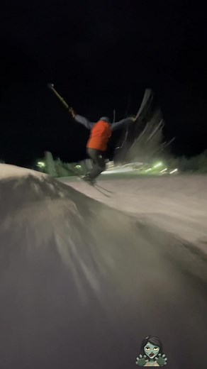 Night skiing hits different #ski #skiing