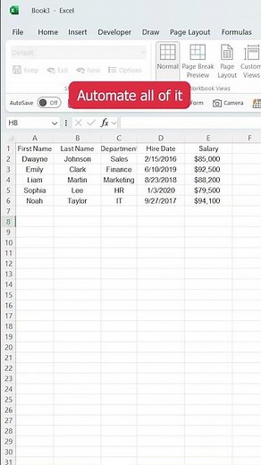 Use Excel Macros to automate your workflow in seconds.