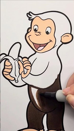 CURIOUS GEORGE Coloring Page #curiousgeorge #coloringpage #coloring #coloringmonkeys #kidsshorts