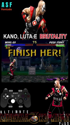 KANO, LUTA E BRUTALITY UMK3 PLUS #arcade #umk3 #retrogames
