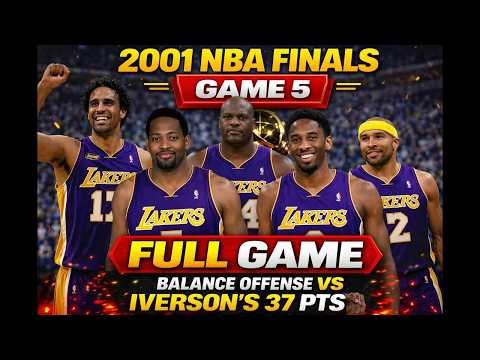 2001 NBA Finals Game 5 FULL GAME🔥| Kobe, Shaq & Fox 20+ PTS vs Iverson | Lakers vs 76ers 6-15-01