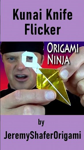 Origami Ninja Kunai Knife Flicker #shorts