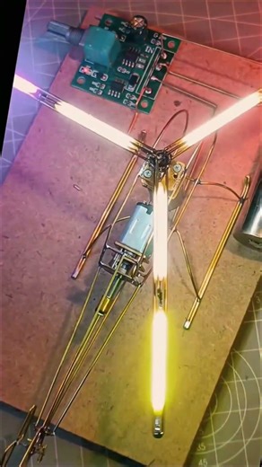 Homemade Mini Helicopter with LEDs 💡 | Easy Engineering Project #techshorts
