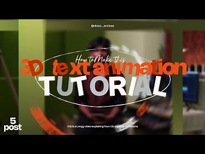 How to make this 3D text animation in After Effects - Full breakdown