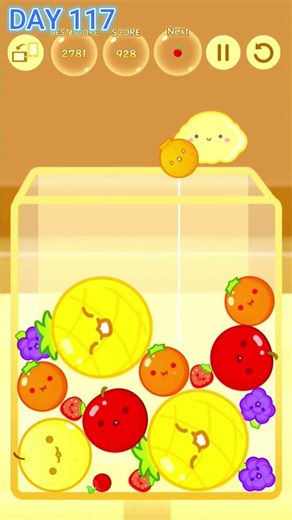 DAY 117 | Playing Suika Melon Game Every Day 'Til I Get Double Watermelons | I ❤ your melons 🍉🍉