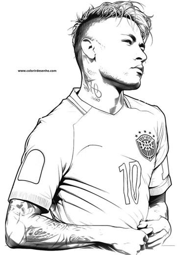Páginas para Colorear Neymar: Diversión Artística