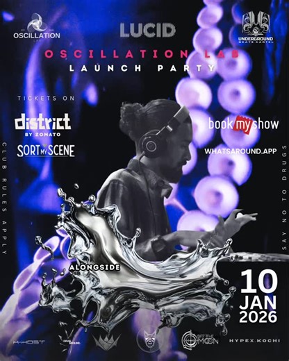 OSCILLATION LAB on Instagram: "Oscillation Lab kicks off its launch party in style with Tropical Swamp bringing a deep, hypnotic journey of minimal techno, psytech, dark groove, and melodic textures to the floor. Known for his signature blend of deep basslines, intricate rhythms, and soulful soundscapes, this Kochi-based pioneer is the perfect force to power the Alpaka Muzik album presentation into orbit. #OscillationLab #AlpakaMuzik #TropicalSwamp #KochiTechno"