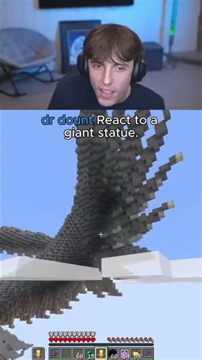 dr dount React to a giant statue. #minecraft