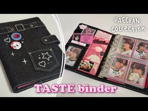 organizando meu novo binder pro solo do haechan + unboxing dos álbuns 'taste' | kpop collection
