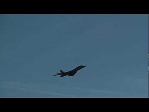 B1 Bomber (Lancer) Full Afterburner High Speed Pass and Roll