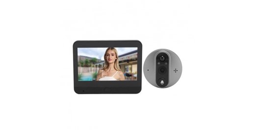 MDC-437 Smart Wi-Fi Ψηφιακό ματάκι πόρτας με ανίχνευση κίνησης, ευρυγώνια κάμερα 120°, αμφίδρομος ήχος, Τuya