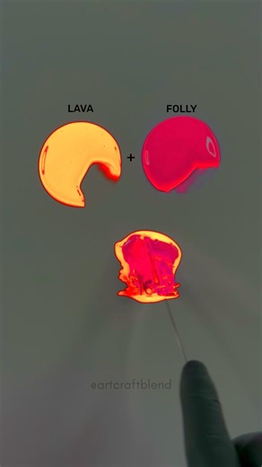 From Lava + Folly To Something New #colormixing #satisfying